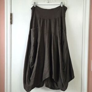 Inizio Brown Magic linen Skirt